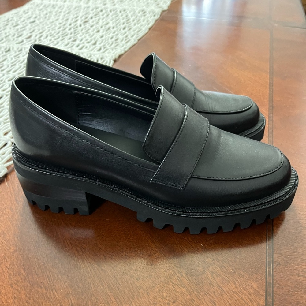 Black Leather Loafers